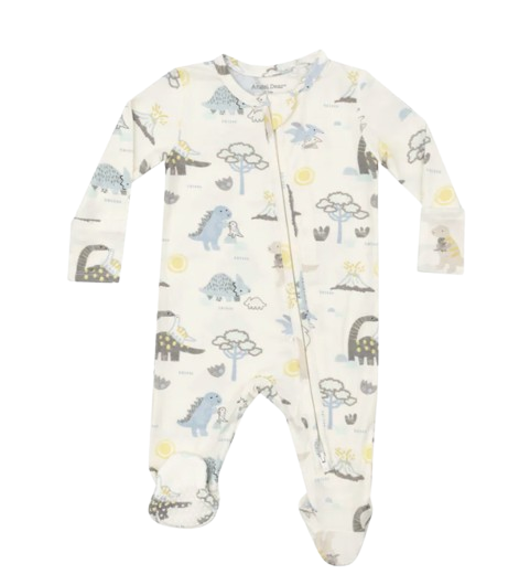 Animal Train 2 Way Zipper Footie