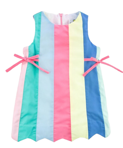 Multicolor Poplin Panel Dress