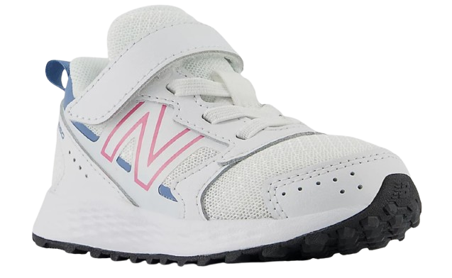 Fresh Foam 650 Bungee Lace with Top Strap - White with Real Pink and Heron Blue