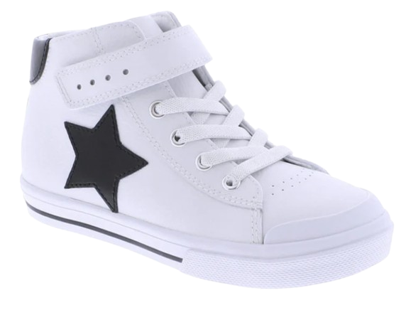 RILEY - White/Black Leather