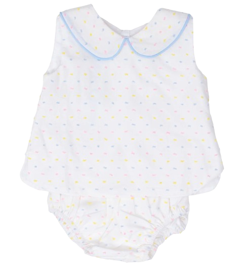 Raleigh Pastel Swiss Dot Diaper Set