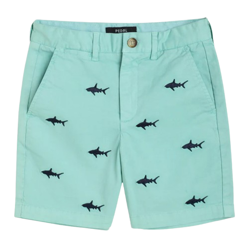 Coopers Embroidered Shark Chino Shorts