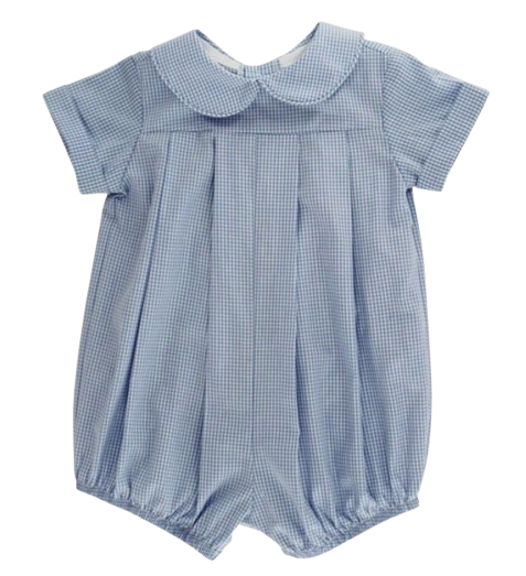 Blue Micro Check - Dressy Bubble Short