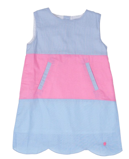 Piper - Blue & Pink Linen Dress