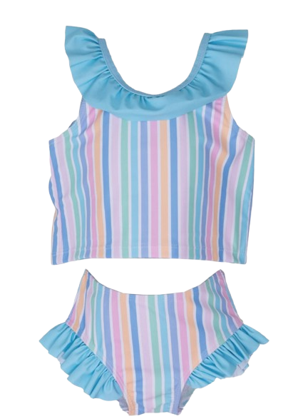 Seacrest Pretty Stripe Two Piece Swim Suit