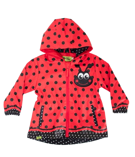 Kids Lucy Ladybug Raincoat - Red