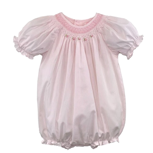 Bishop Smocked Heirloom Bubble - Pink