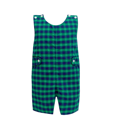 Navy and Green Plaid Jon Jon
