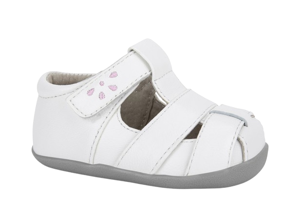 Brook (First Walker) White/Pink