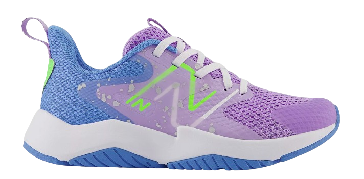 Rave Run v2 Lace - Lilac glo with sky blue and pixel green