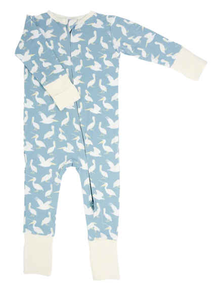 Zipper Romper - Pelican