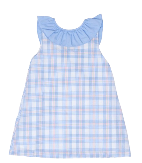Ally Kole Pink & Blue Plaid Dress