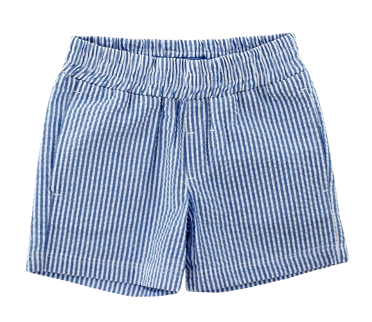 Pull on Short, Blue Stripe Seersucker – Haase Shoe Store and Young