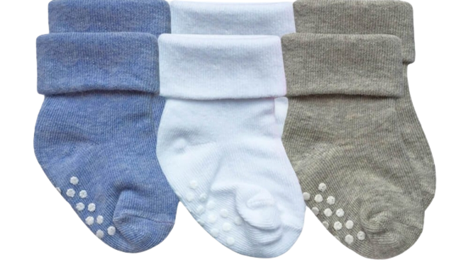 Jefferies Socks Baby Non-Skid Turn Cuff Socks -Girls