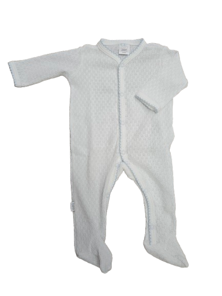 Boys Footie White/Blue