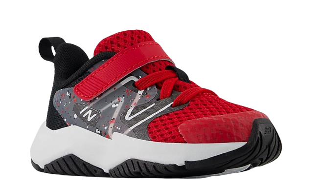 Rave Run v2 Bungee Lace with Top Strap-Team Red with Black and Black Cement