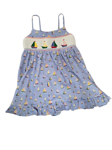 Sailing Away Smocked Dress