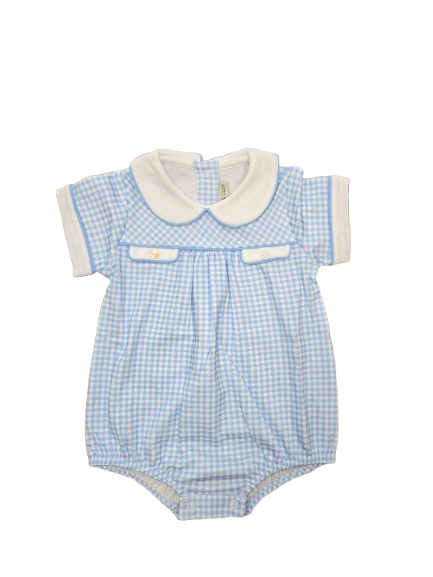 Baby Boy's Check Bubble Blue
