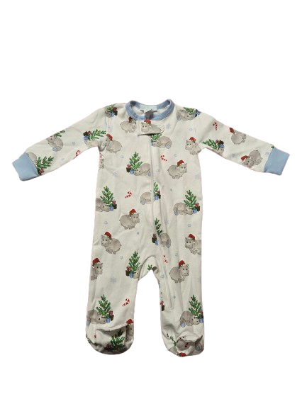 Christmas Hippo Boys Footie