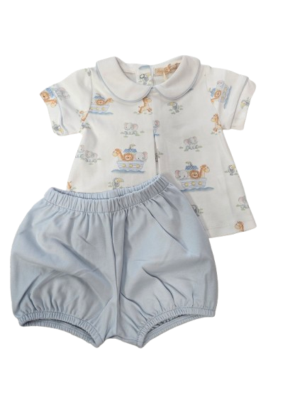 Noah's Ark Printed Tee and Bloomer Set