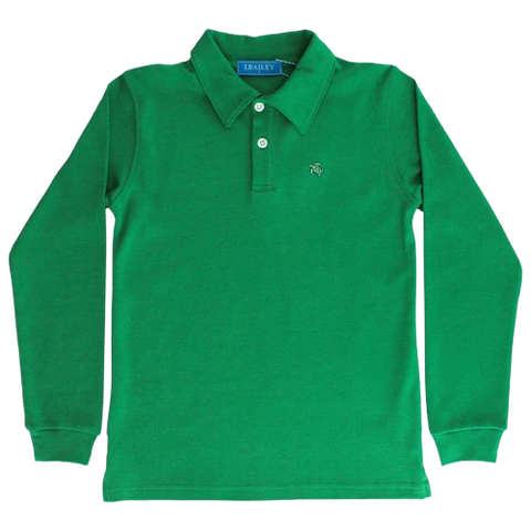 Harry Long Sleeve Polo- Green