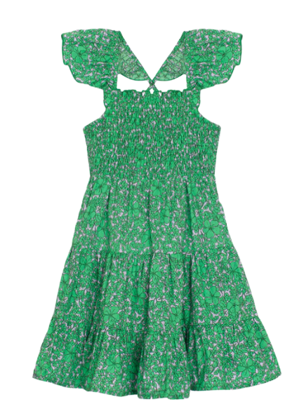 Vibrant Meadows Printed Cotton Dress
