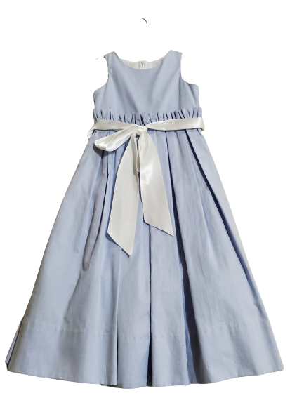 Blue Doeskin Empire Dress