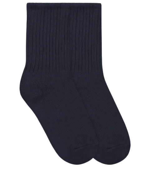 Jefferies Socks School Uniform Rib Crew Socks Navy