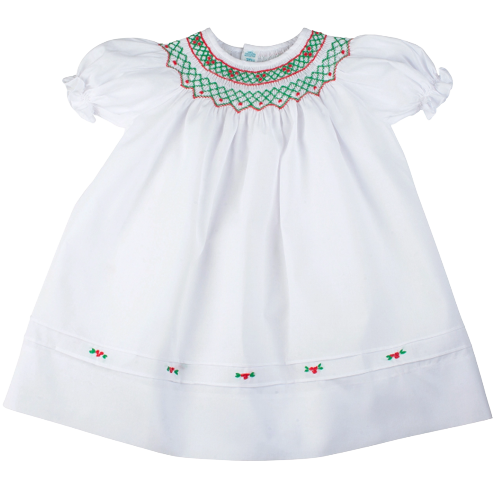 Short Sleeve Holiday Bishop Dress