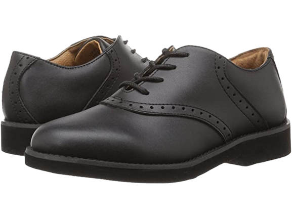 Upper Class Black Saddle Oxford (Youth/Adult) 7300BL