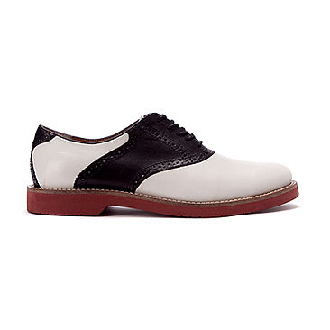 BURLINGTON BLACK AND WHITE SADDLE OXFORD by Bass – Haase Shoe