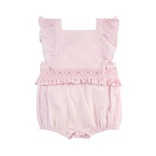 Girls Smocked Ruffle Romper