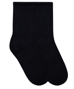 Jefferies Socks School Uniform Rib Crew Socks Black