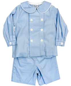 Light Blue Corduroy- Dressy Short Set