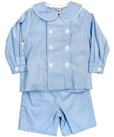 Light Blue Corduroy- Dressy Short Set