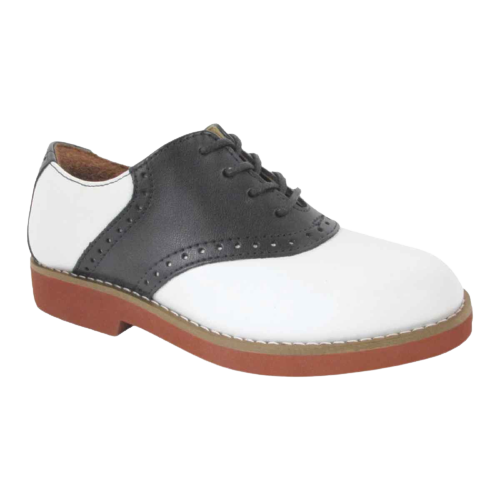 Upper Class White/Black Saddle Oxford (Youth/Adult) 7300BK