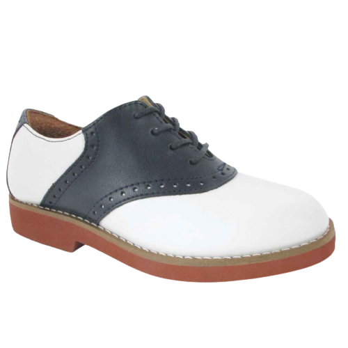 Upper Class White/Navy Saddle Oxford (Youth/Adult) 7300NV
