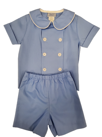 Cascade Blue Dressy Short Set