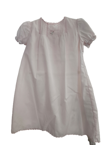 Flower Embroidered Heirloom Daygown, Pink