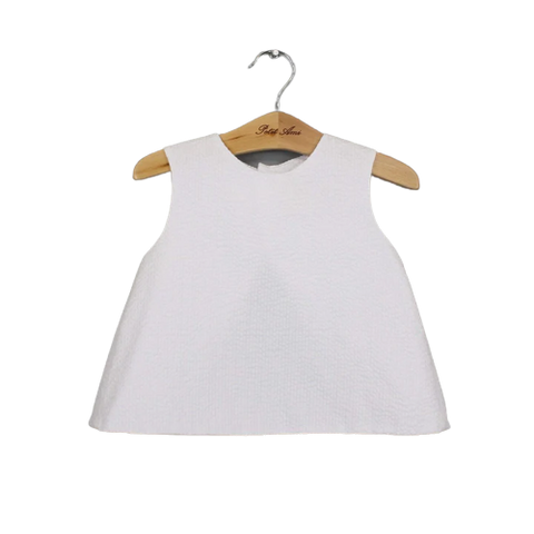 Popover Top & Ruffle Bloomers Bubble, White