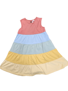 Jewel Tones 5 Tier Rainbow Twirl Dress