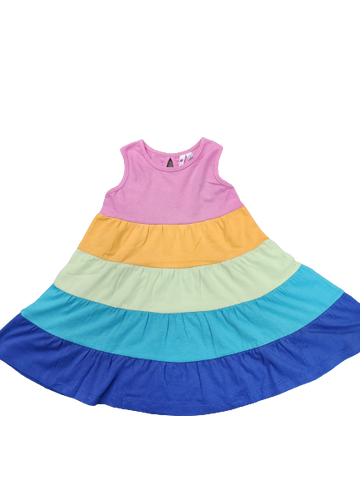 5 Tier Rainbow Twirl Dress