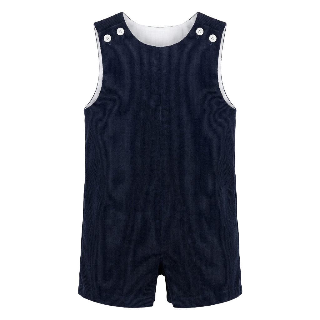 Navy Corduroy - John John Shorts w/Tabs