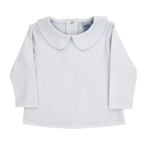 Boys Peter Pan Shirt - White Knit