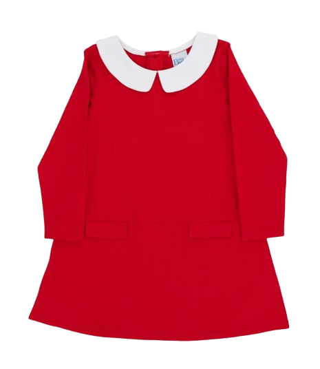 Penni Pocket Dress - Red Knit