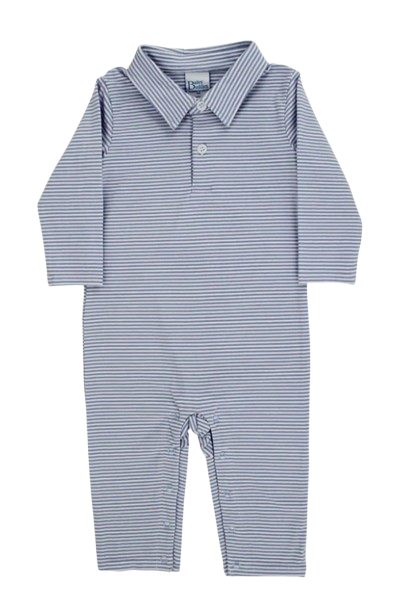 Playsuit - Blue Stripe Knit