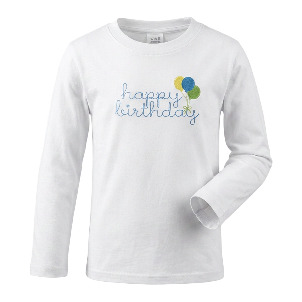 Happy Birthday - Boys Long Sleeve Shirt