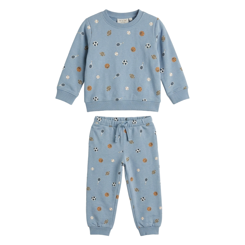 Sports Ball Print Jogger Set