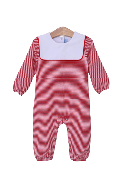 Lucas Romper Red Stripe