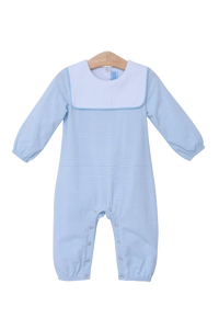 Miller Long Sleeve Romper Blue Stripe